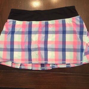Lululemon plaid Pace Setter Skirt.